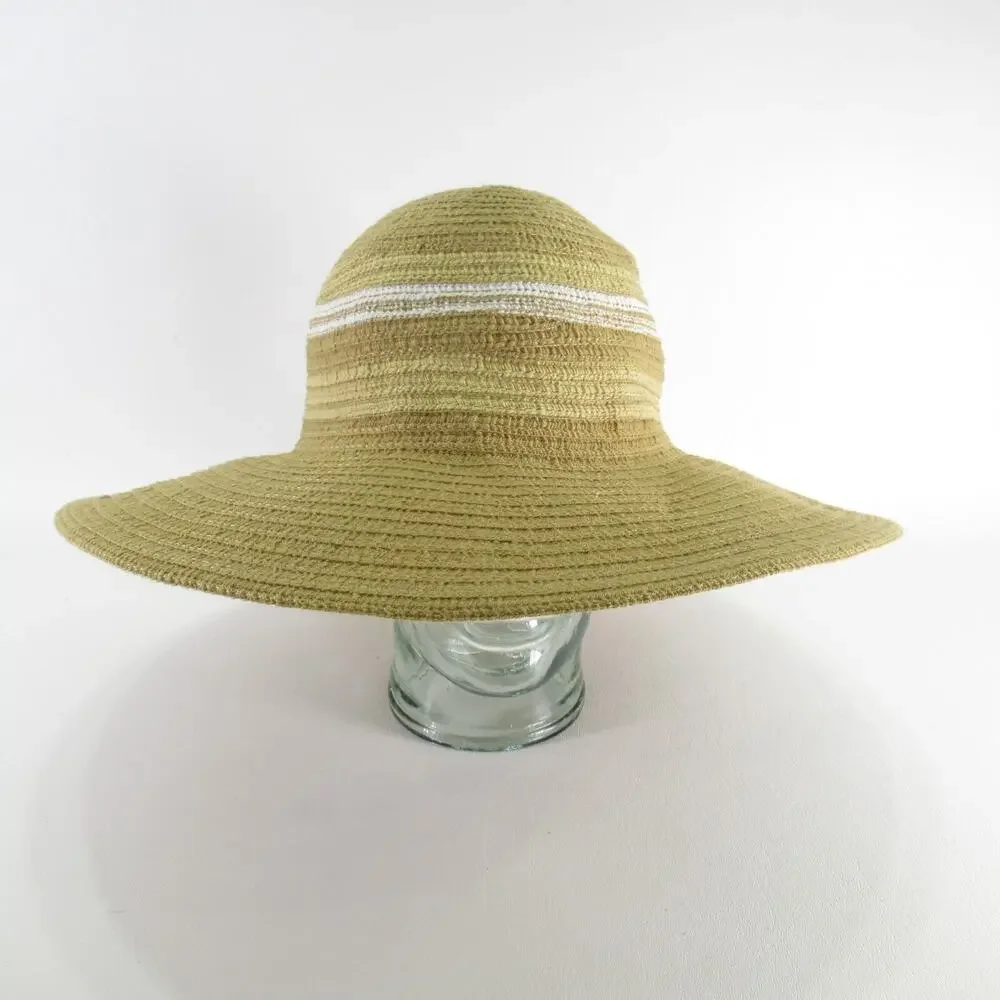 Columbia Sun Hat Women One Size Large Summer Shade Pastel Striped Dome
